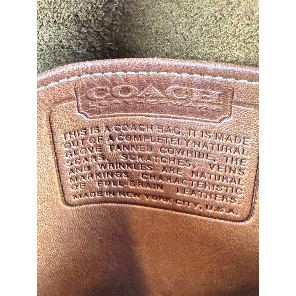 Vtg Rare Coach NYC Crescent Saddle Bag Tan Leather Bonnie Cashin Era Pre-Creed - Picture 12 of 15